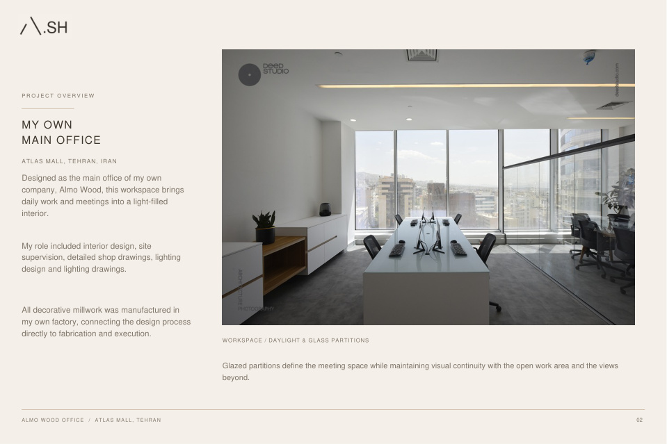 Almo Wood Office — portfolio presentation, page 2