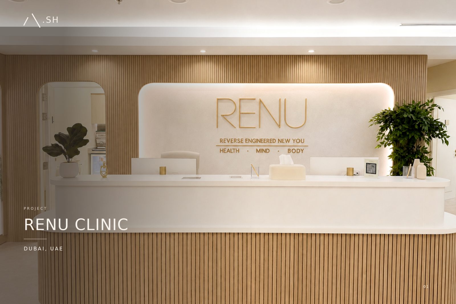 Renu Clinic — portfolio presentation, page 1