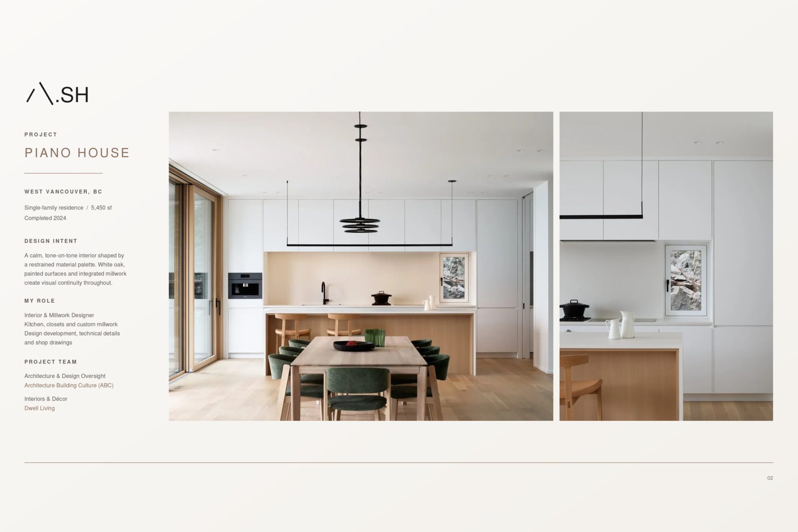 Piano House — portfolio presentation, page 2
