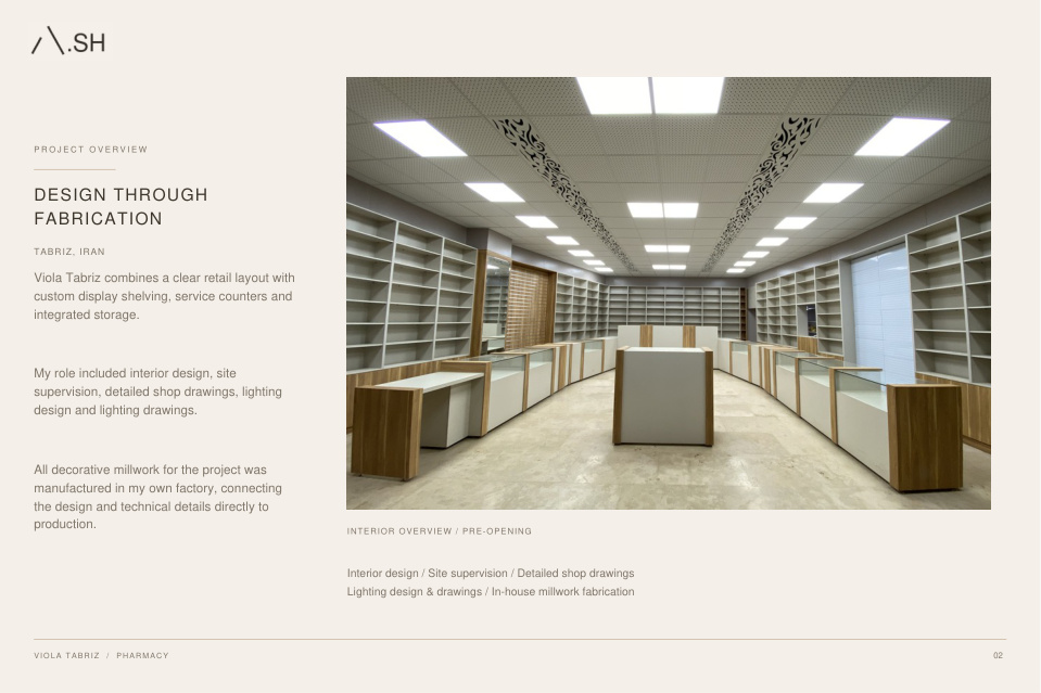 Viola Tabriz — portfolio presentation, page 2