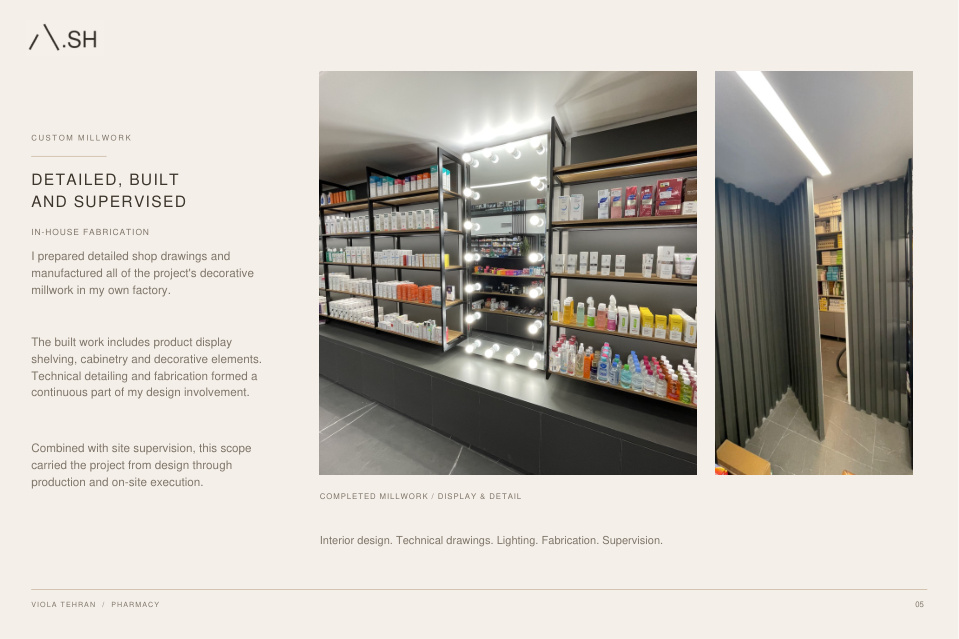Viola Tehran — portfolio presentation, page 5
